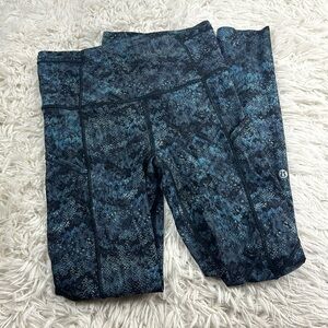 Lululemon Fast And Free 7/8 Tight Fairisle Multi Black